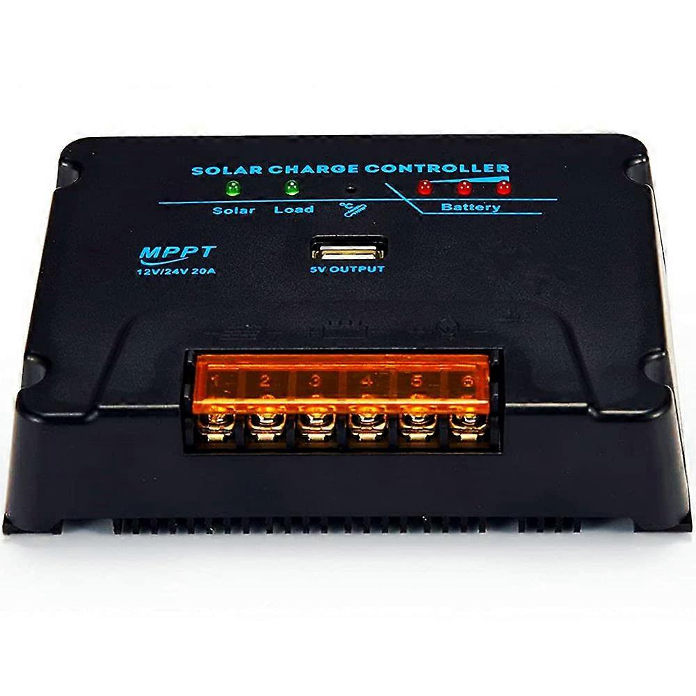 MPPT Solar Charge Controller 20A Max Power Tracking 12V 24V Smart Dual Voltage Off Grid