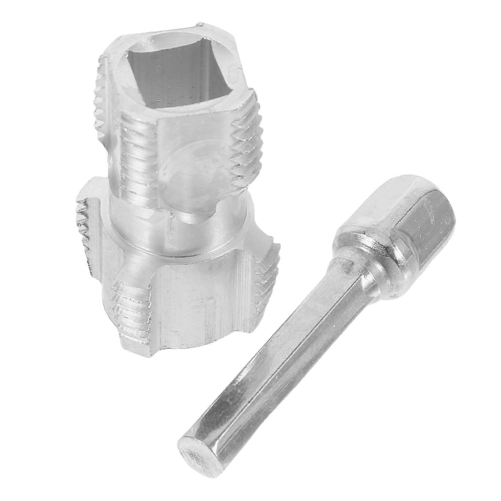 Thread Maker Kit Pipe Thread Opener for Electric Drill 2Pcs Silver Alloy