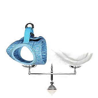 Pet Traction Strap Adjustable Pet Harness Vest for Comfortable Walking Sky-Blue