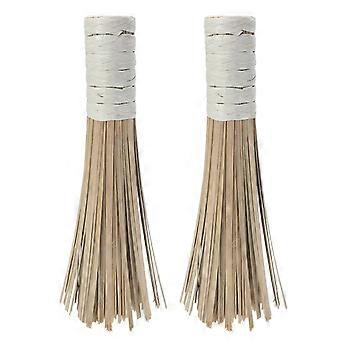 2pcs bambou pot brosse à l’ancienne pot brosse foyer brosse brosse bambou brosse