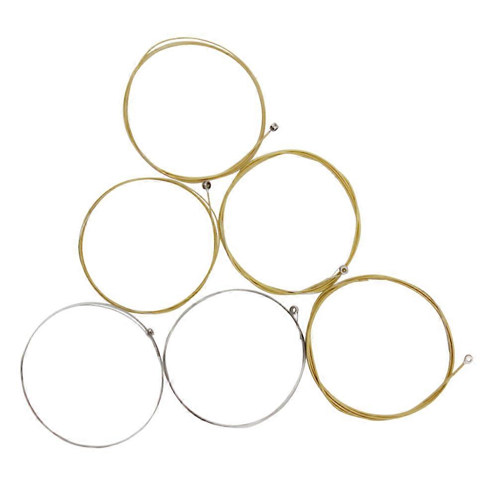 Acoustic Guitar String Replacement Set 1 Piece Silver Plated Brass Strings