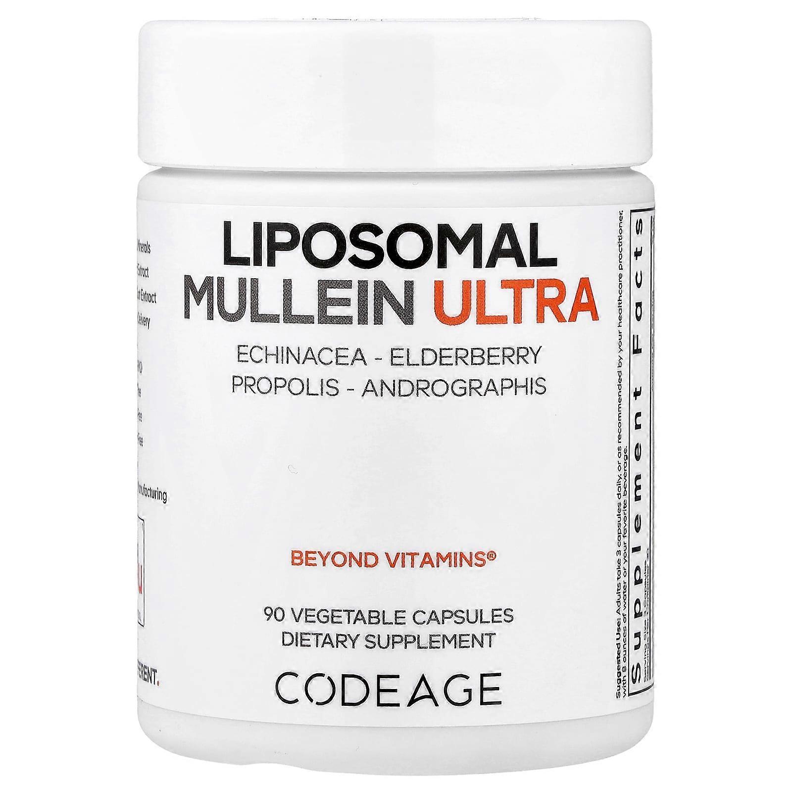Codeage, Liposomal Mullein Ultra, 90 Vegetable Capsules