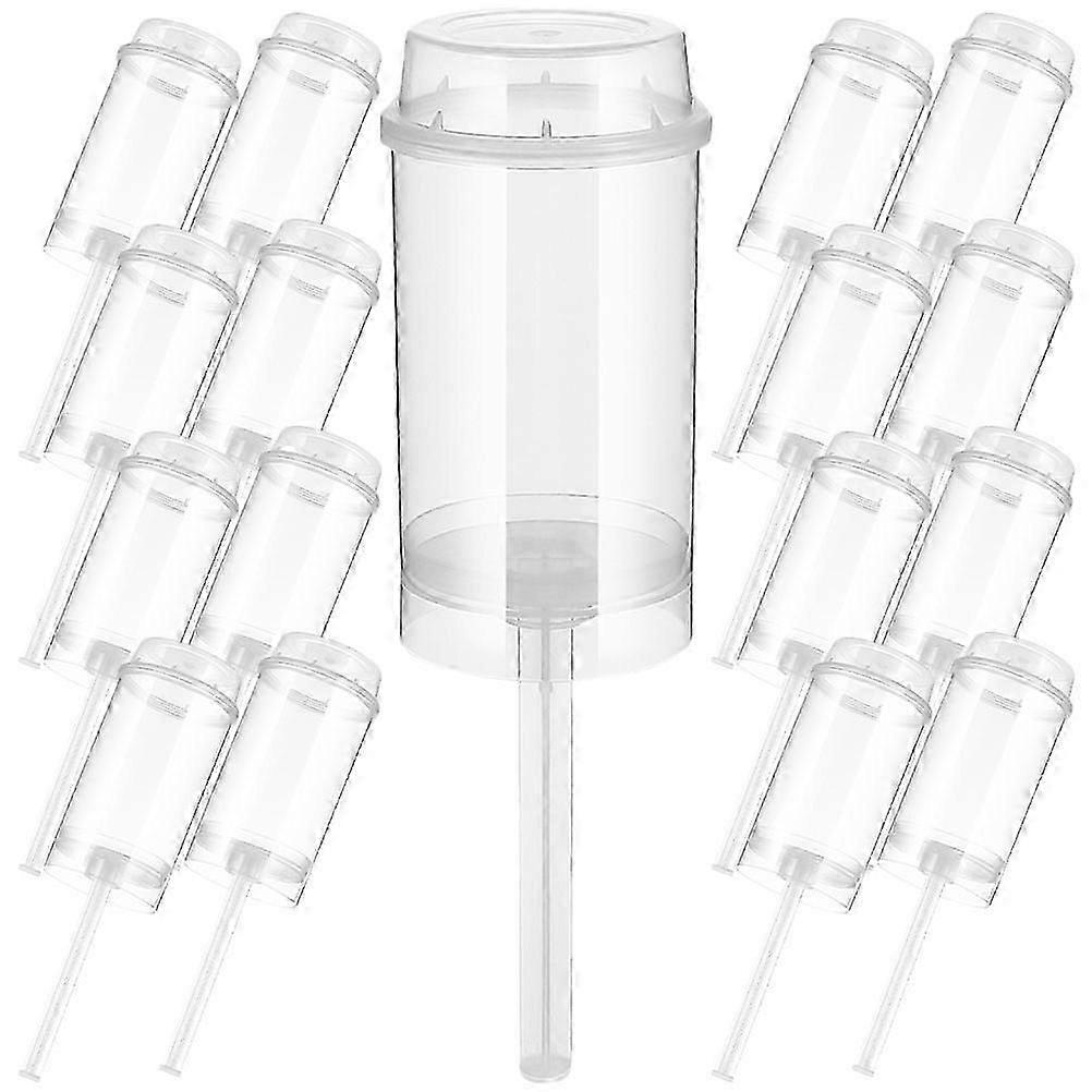 Round Shape Cake Push Pops Container Clear Plastic for Storage 20Pcs