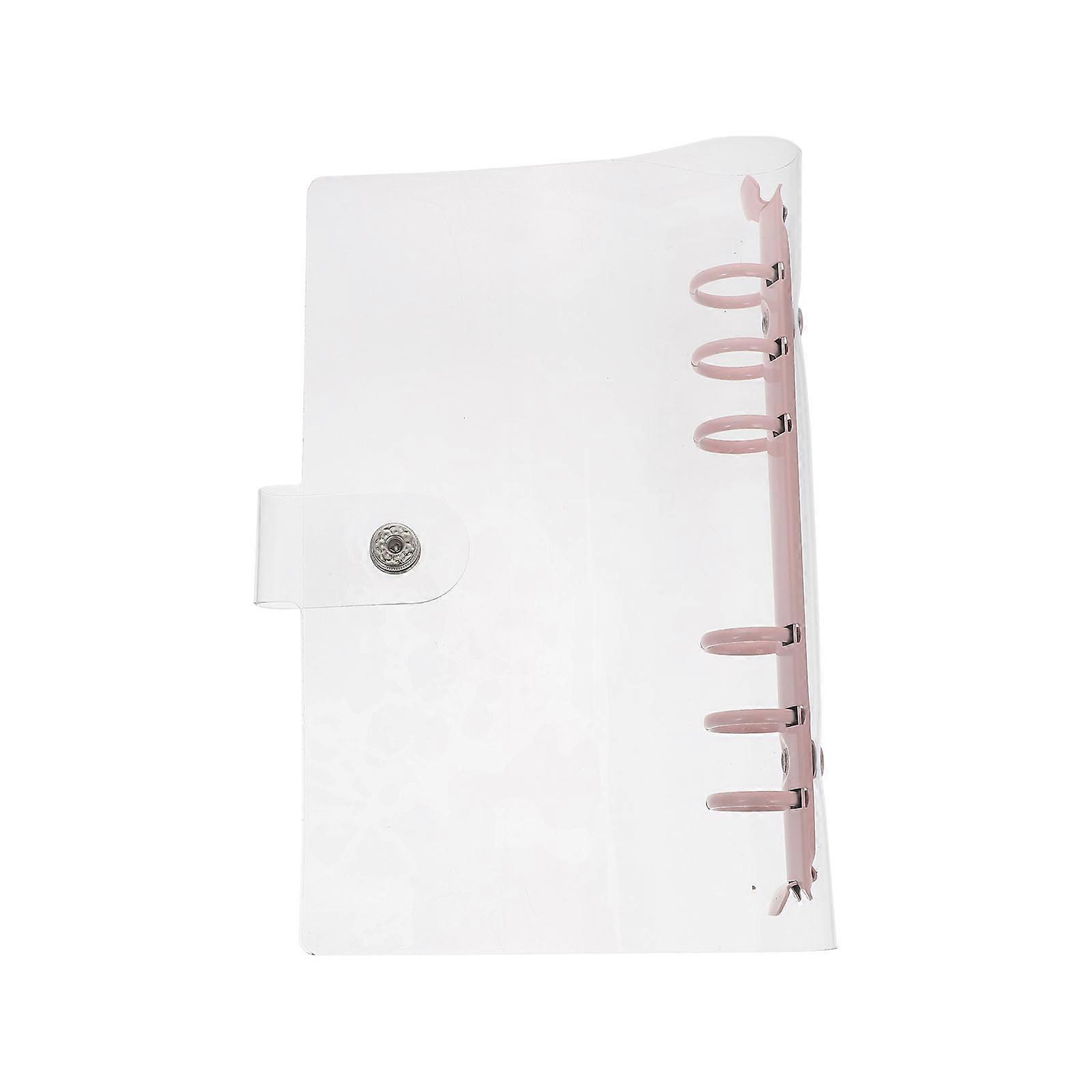 Practical Binder Notebook Loose-Leaf Folder for Office Use 1Pcs Pink PVC