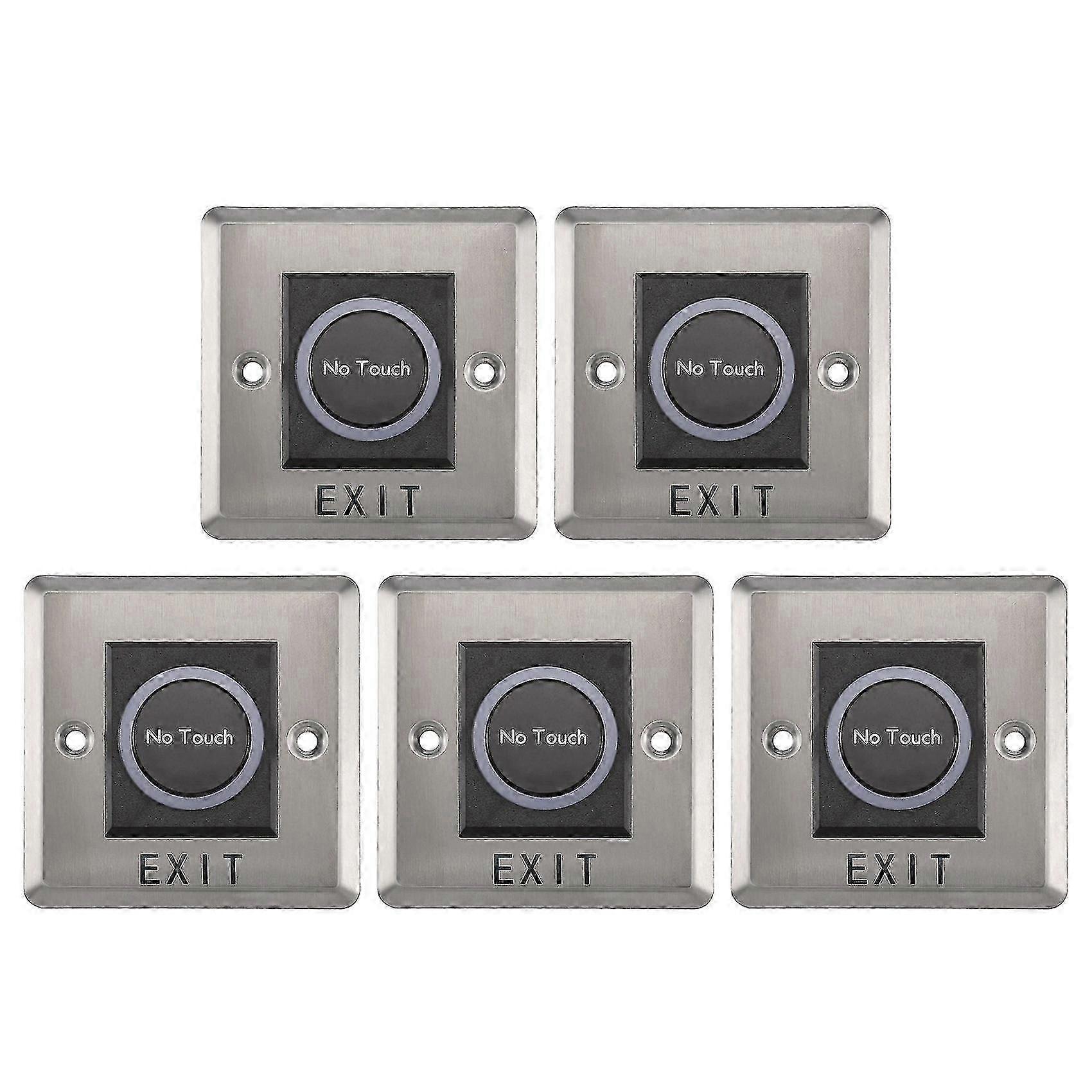 5x Infrared Sensor Switch No Contact Door Release Exit Button with LED Indicator