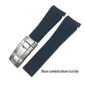 20mm 21mm 22mm 19mm Rubber Watchband Fit For Rolex Submariner Daytona Gmt Yacht-master Silicone Strap Black Watch Band Bracelets-black Rose Gold-high