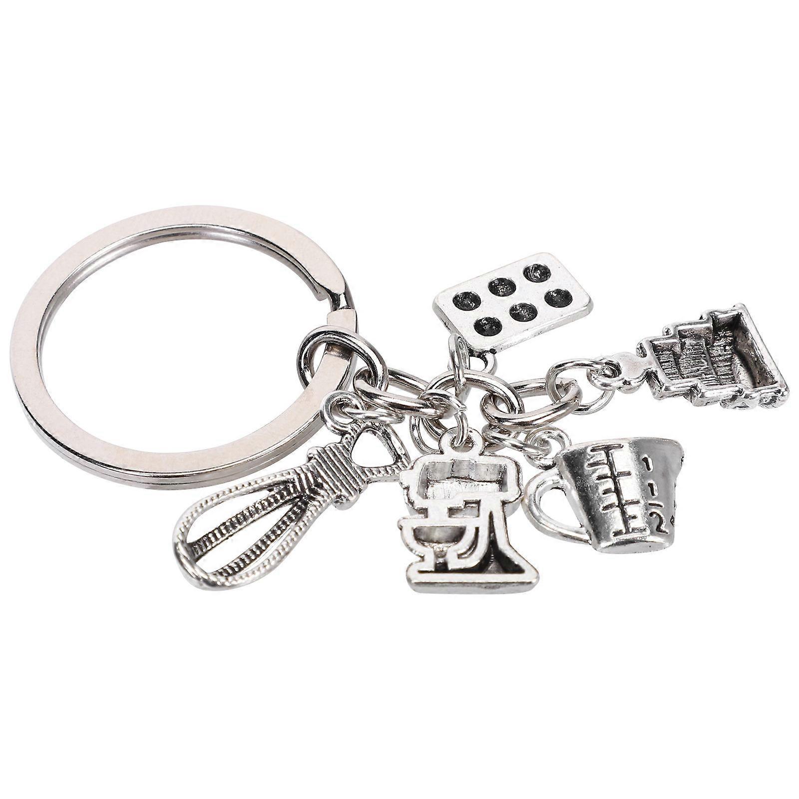 Baking Cake Series Key Chain Pendant Creative Dessert Theme Key Ring Gift