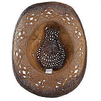 Western Cowboy Hoed Hoed met Brede Rand Stage Performance Hoed Unisex Stro Cowboy Caps