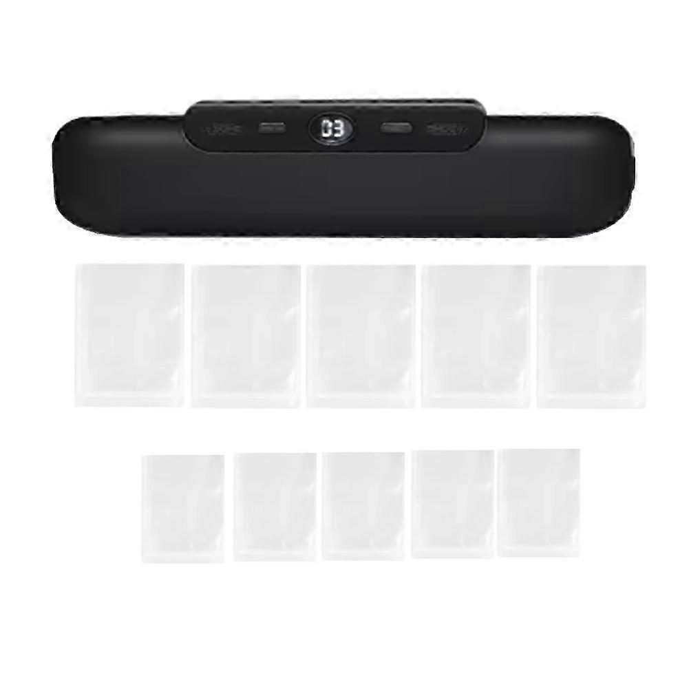 Vacuum Sealer Packaging Machine with Free Plug Black