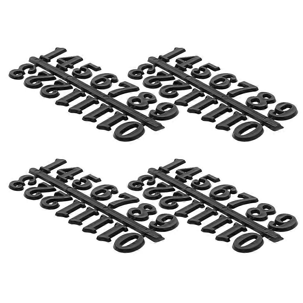 Arabic Clock Numerals Kit for DIY Clock Hands Replacement 12Sets Black