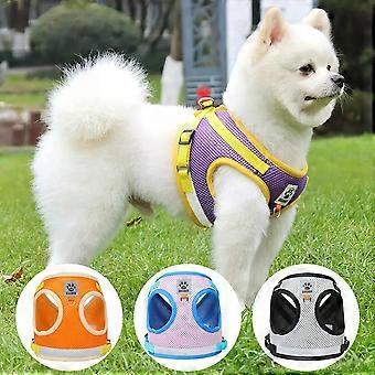 Summer Breathable Mesh Pet Harness Leash Set Reflective Adjustable For Dogs/Cats
