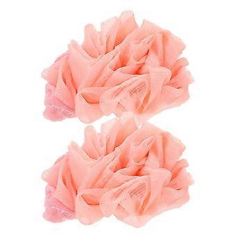 2pcs Bath Loofah Ball: Hanging Shower Loofah Bath Pouf Balls - Exfoliating Mesh Body Wash Scrubber Spa Accessories For Skin Care Bathroom Essentials