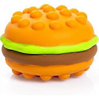 Fidget Hamburger Stress Ball Toy1Pack 3D Hamburger Anti-Anxiety Stress Relief Push Bubbles Popping Stress Ball Toy for Kids and Adults