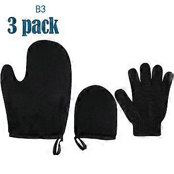 3Pcs Body Cleaning Glove Reusable Body Self Tan Applicator Tanning Gloves Cream