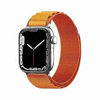 Für Apple Watch Ultra 1 + 2 49mm Nylon Design Armband Ersatz Sport Orange Band