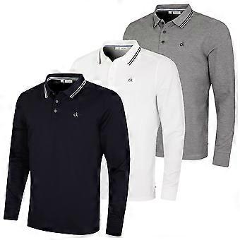 Calvin Klein Herren Campus Langarm-Stretch-Poloshirt