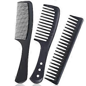 Wide Tooth Comb Kit, 3PCS Professional Barber Comb, Barber Hairstyling Salon-hgfw
