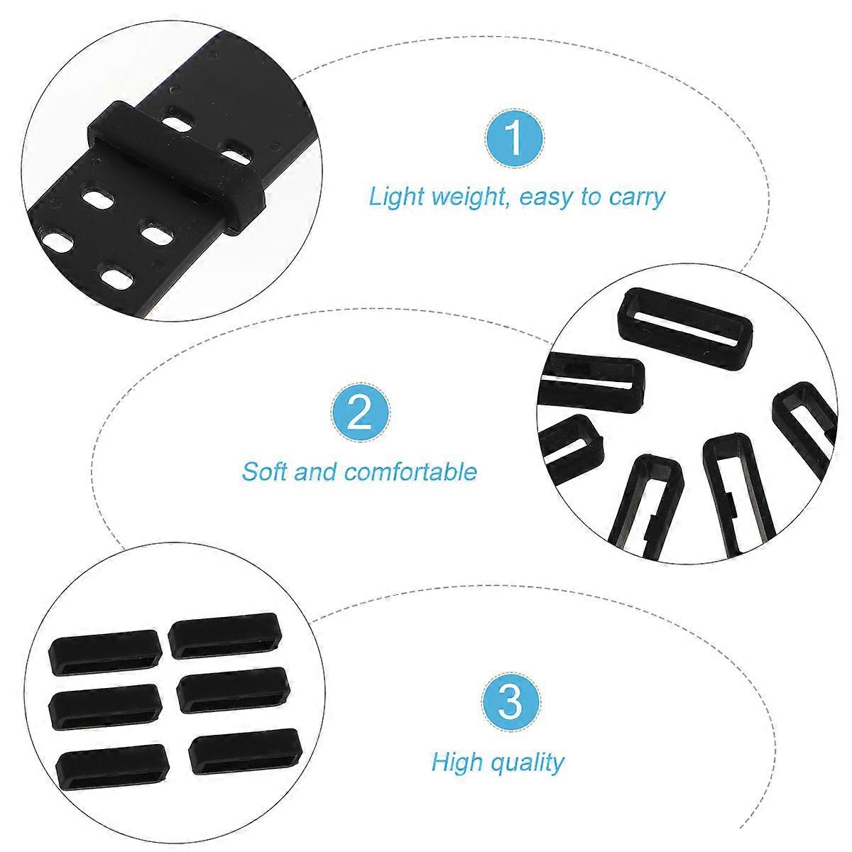 6 Pcs Strap Loop Fastener Rings Keeper Loop Retainer Ring Compatible for Garmin
