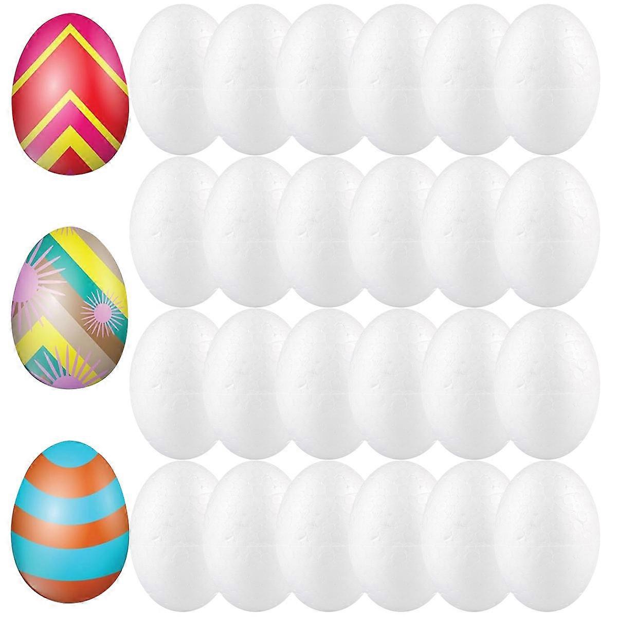 50pcs 6cm Durafoam Eggs Diy Easter Egg Crafts Multi-Function Painting Supply