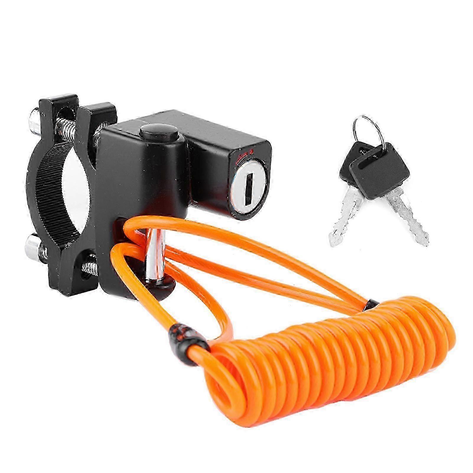 AntiTheft Universal Motorcycles Helmet Lock MultiFunctional Waterproof Fixed Lock Reminder Cable Kit with Bracket