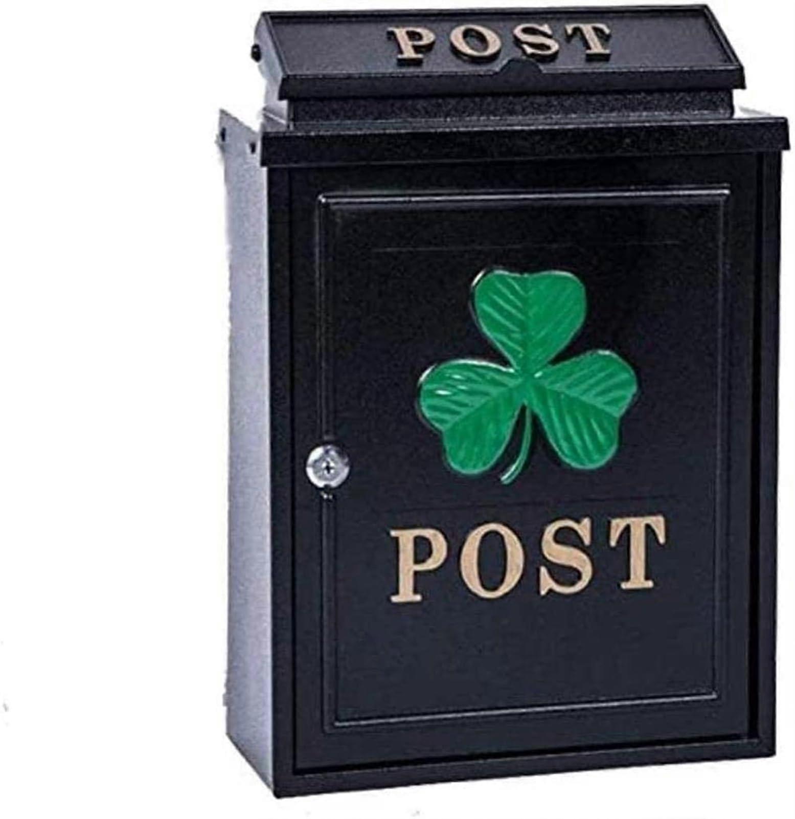 Lockable Wall Mount Mailbox Rustproof Aluminum Outdoor Post Box for Secure Mail and Parcels