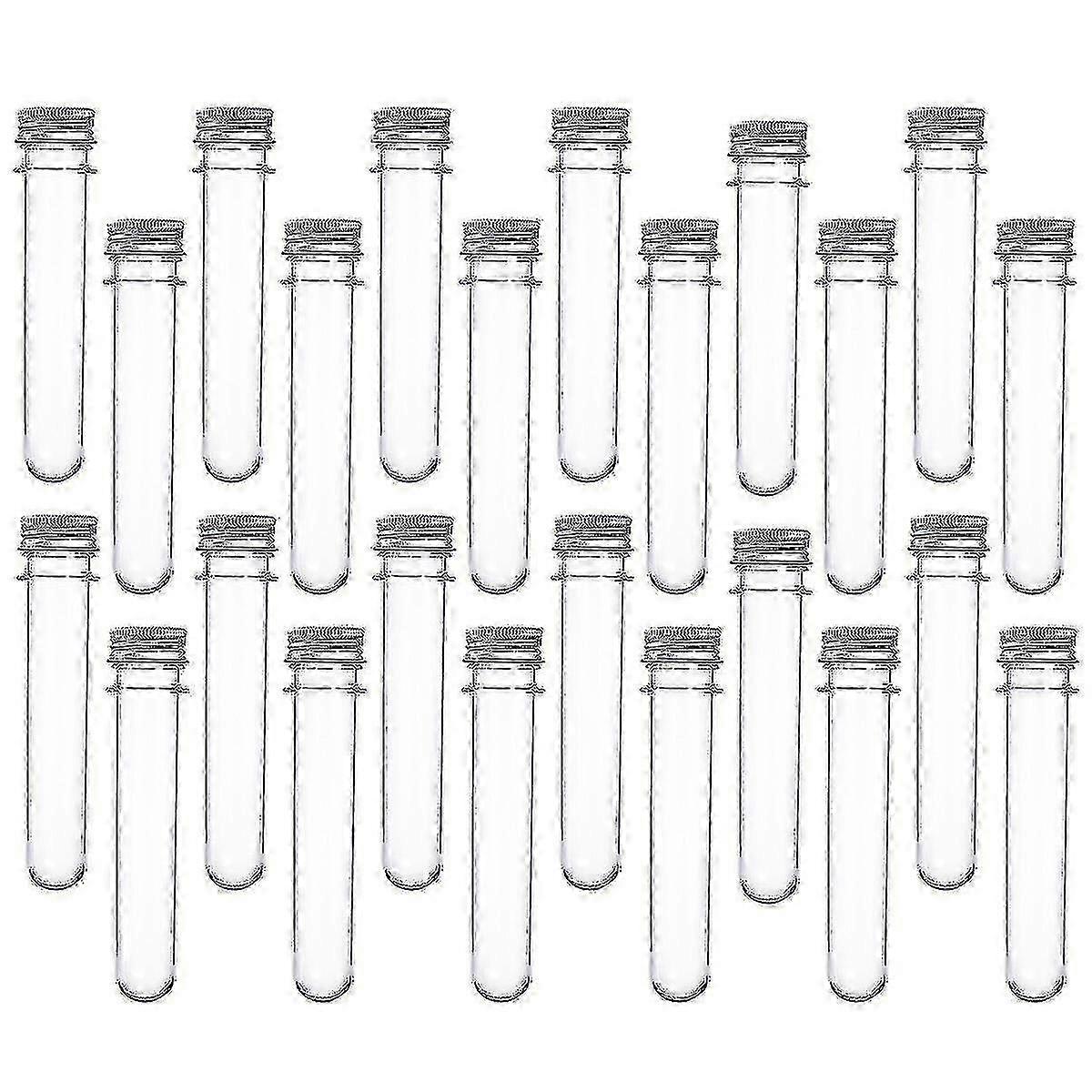 10pcs Plastic Test Tubes with Screw Caps - Portable