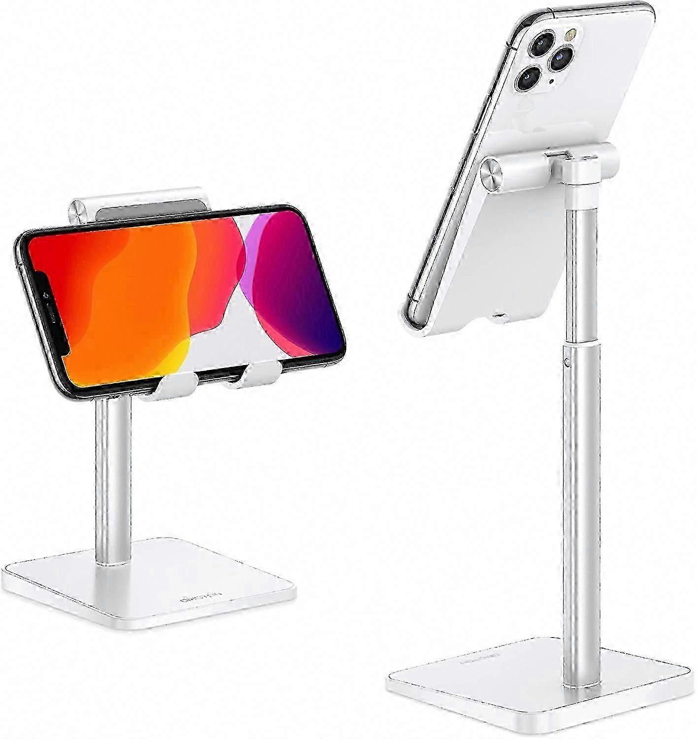 White Mobile Phone Stand, Height Adjustable Dock Holder