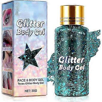 Body Glitter Gel, Glitter Holographic Chunky Gel, Glitter Liquid Eyeshadow Makeup, Mermaid Sequins Body Glitter