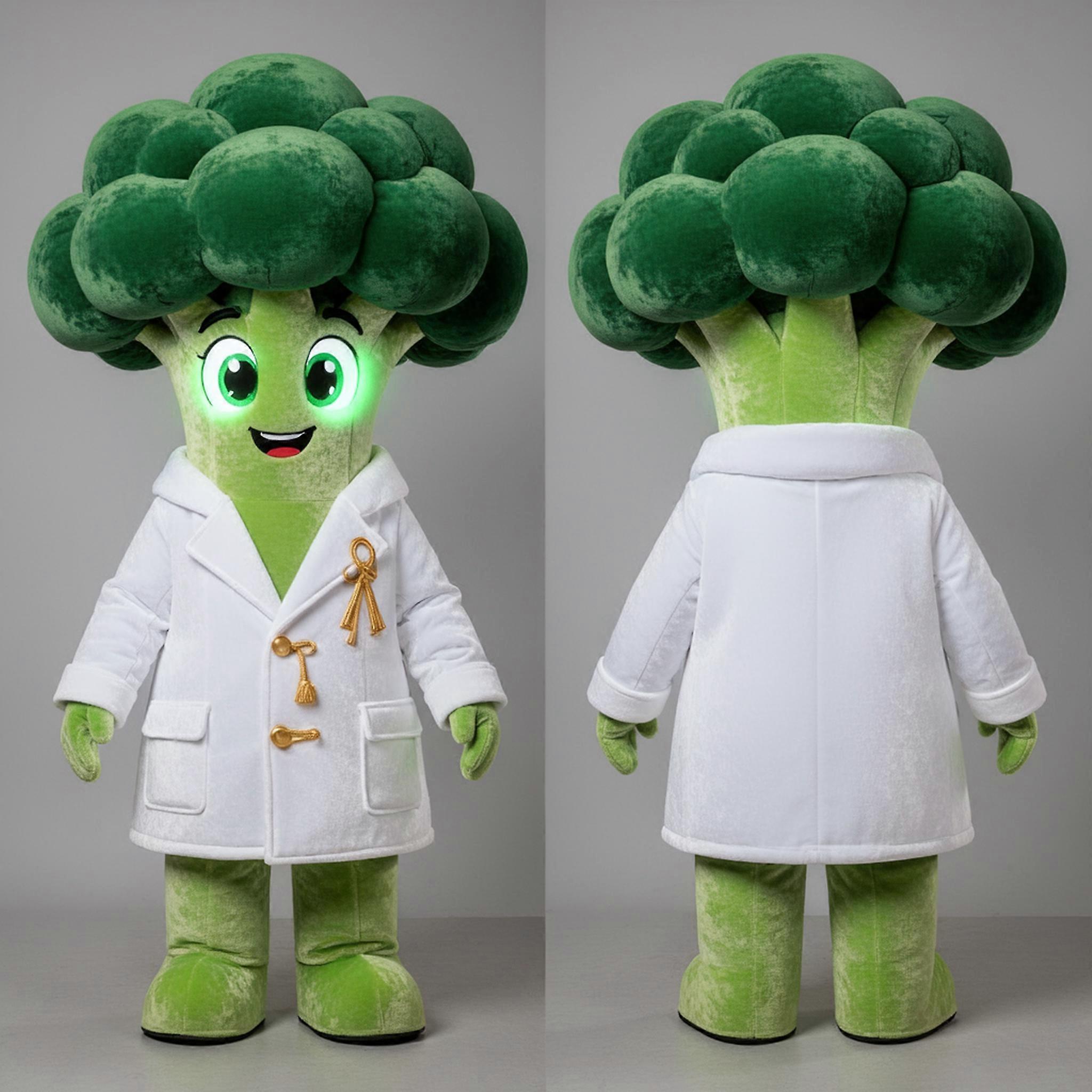 MASTICOT Velvety White Leafy Broccoli Mascot