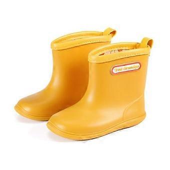 Kinder Regenlaarzen Antislip Waterdichte Regenschoenen voor Jongens en MeisjesGeel