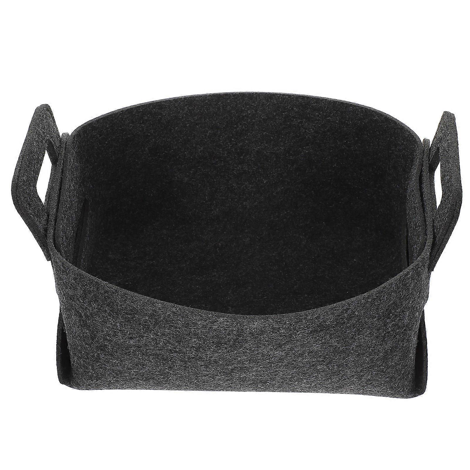 Dark Grey Laundry Basket Foldable Clothes Basket for Storage 2Pcs Polyester