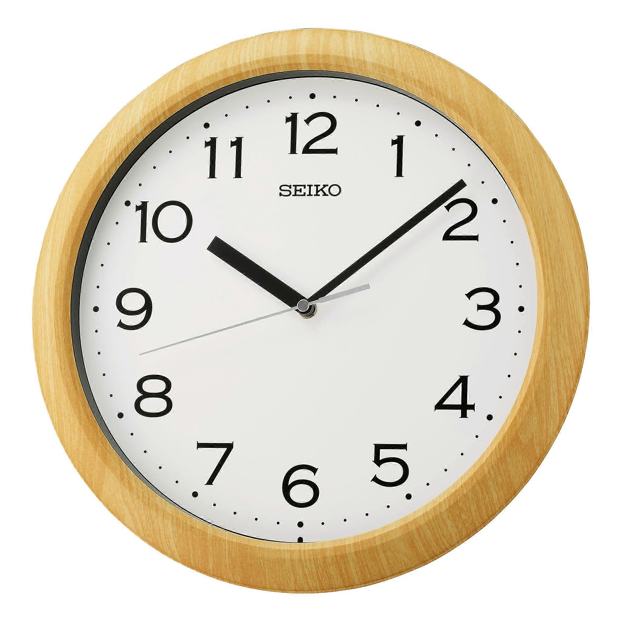 Seiko Timeless Light Brown 32cm Wall Clock QHA014A