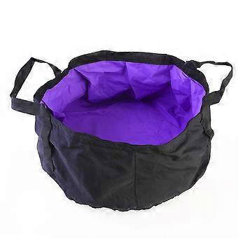 Set di 2 secchielli pieghevoli per l'acqua, ideali per campeggio e attività all'aperto, colore viola.