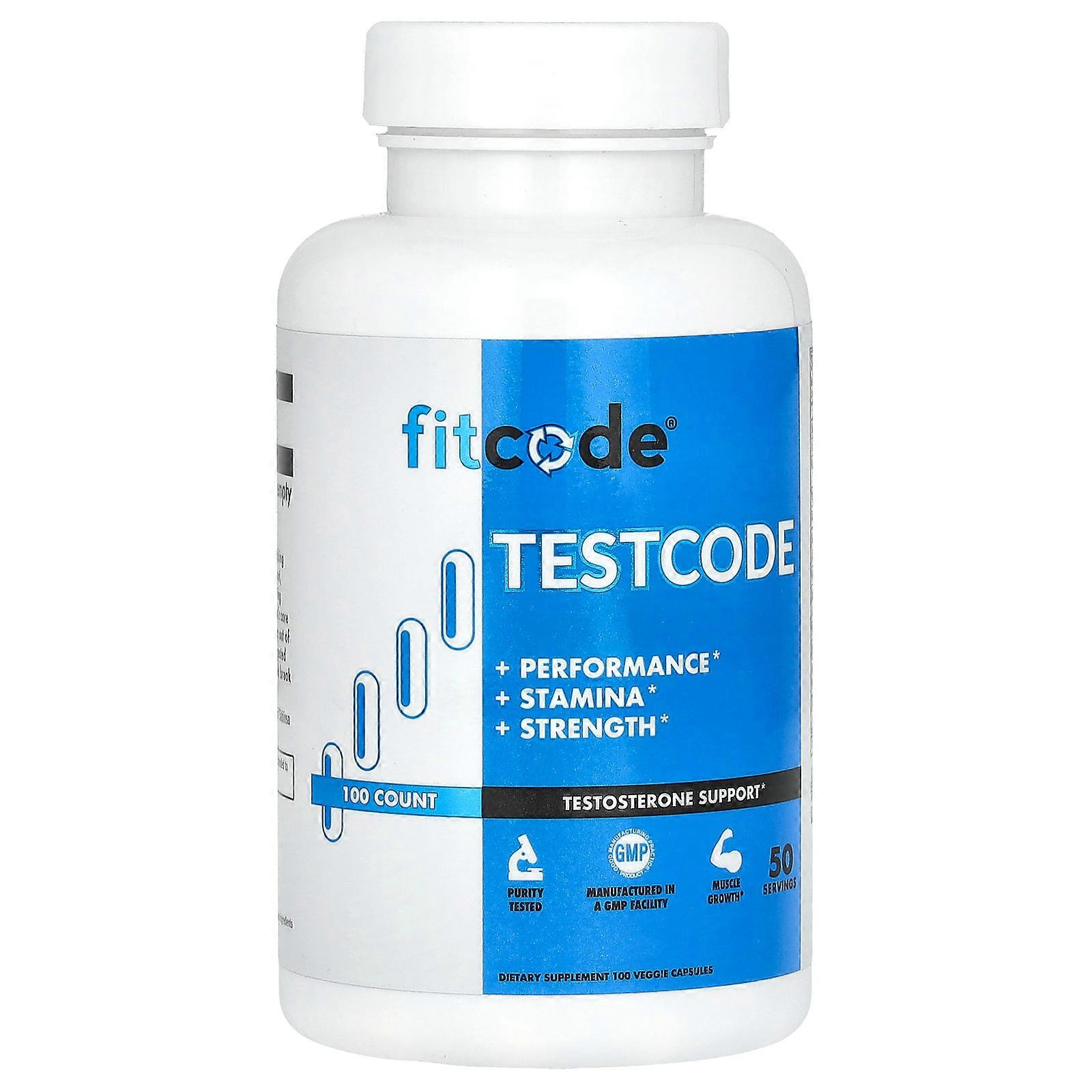 2 x fitcode, Testcode, 100 Veggie Capsules