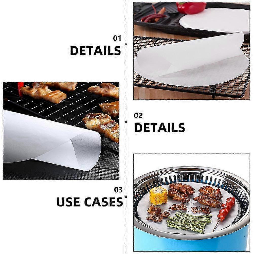 White Practical Baking Paper Pad for Baking Use Oil-Proof 50Pcs