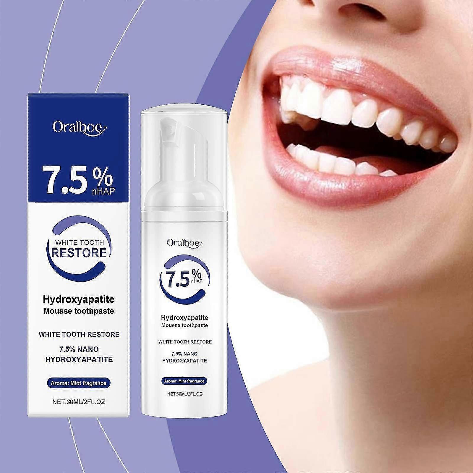 Cleaning Mousse Toothpaste with Hydroxyapatite, 2 Pieces