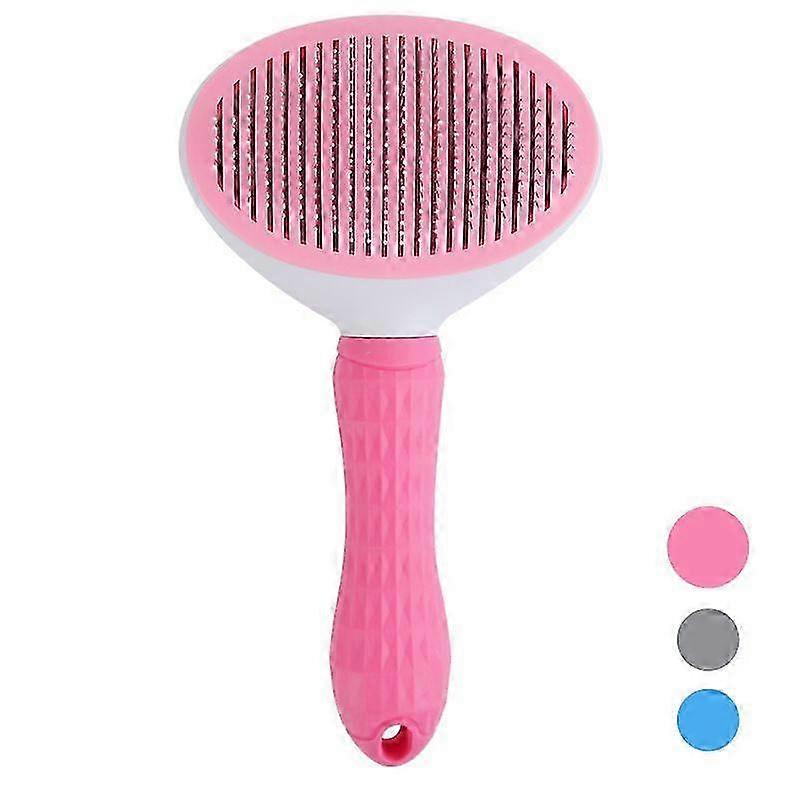 Ergonomic Pet Grooming Brush With One-Touch Clean