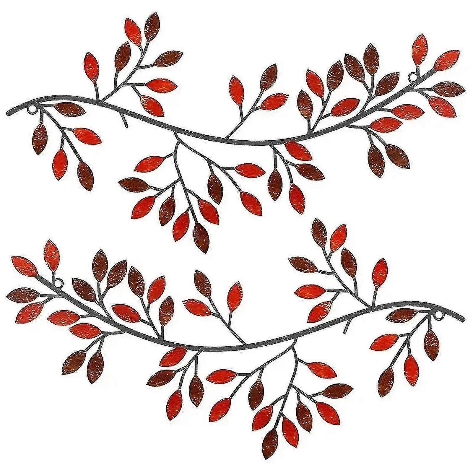 Natural Leaf Iron Wall Art Set