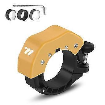 Campanelli per bicicletta compatibili con mountain bike, colore nero e arancione.