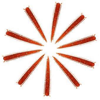 10pcs Elastic Worm Fishing Bait Soft Earthworm Maggot Lures Tackle with Fishy Smell