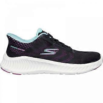 Women's Skechers Go Walk Now Khloe | Black/Purple | Womens Slip Ins Casual Trainers