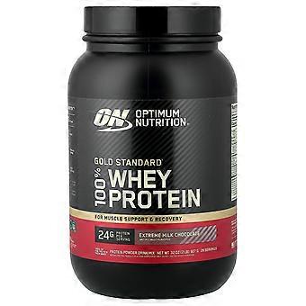 Optimum Nutrition, Gold Standard® 100% Whey, Cioccolato al Latte Estremo, 907 g (2 lb)