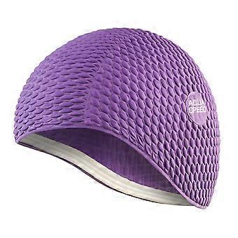 Aqua Speed ​​- Bonnet de bain confortable en latex souple pour femmes aux cheveux longs