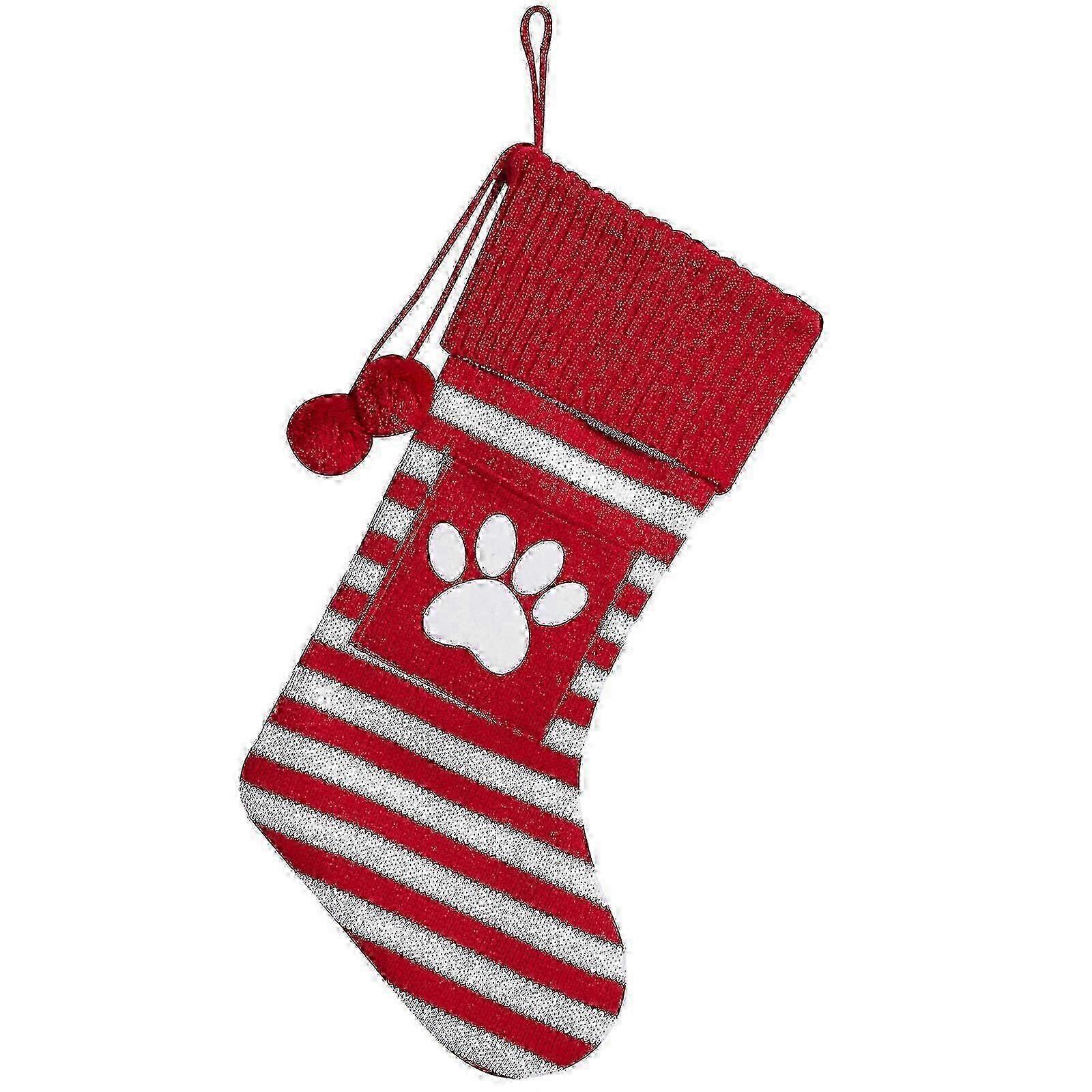 Red Letter-Print Christmas Stocking