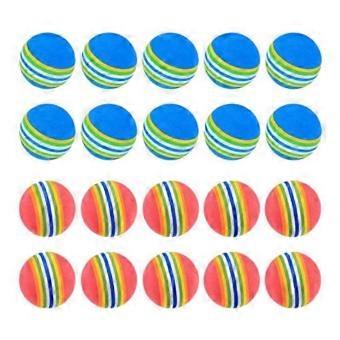 20 Pcs Golf Balls Soft Foam Garden Practice Sponge Rainbow Indoor Outdoor-bhkj