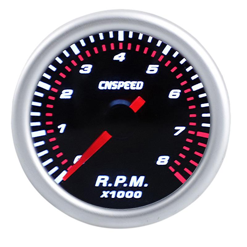 2Inch 52mm Auto Car Tachometer Tacho Gauge 0-8000 RPM 12V Universal Car Motor White Led Meter Poin
