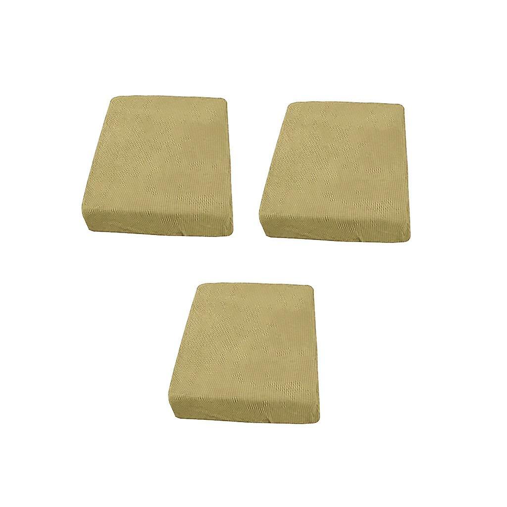 3x Beige Stretch Sofa Seat Cushion Covers Couch Slipcover 1 Seater