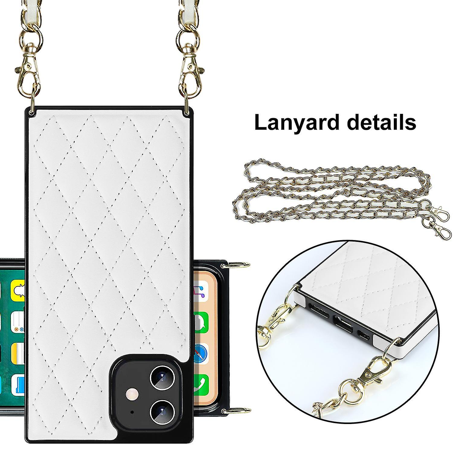 Iphone 12 With Lanyard Chain Pu Leather