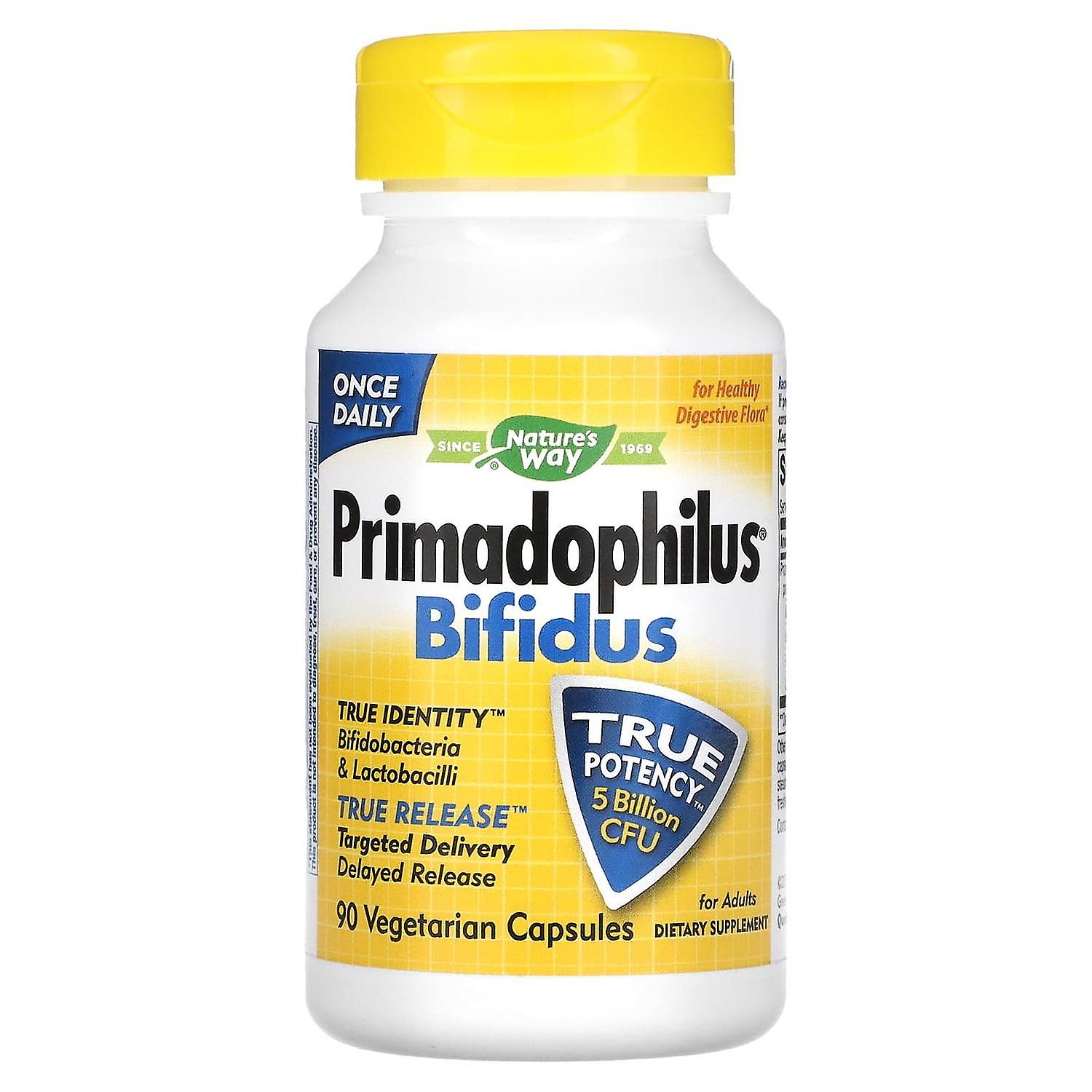 Nature's Way, Primadophilus Bifidus, For Adults, 5 Billion CFU, 90 Vegetable Capsules