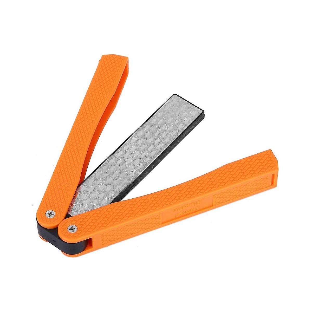 Double Sided Diamond Sharpener, Handheld Fine Coarse Diafold Blades Sharpening Stone 400/600 Grit O